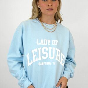 NWT Oversized Lady Of Leisure Puff Print Sweatshirt MSRP $88 SMALL